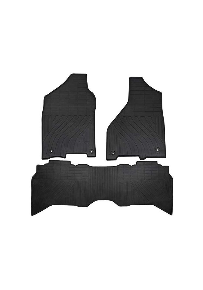 Megiteller Car Floor Mats Custom Fit for 20132018 for Dodge Ram 150025003500 Crew Cab 20192024 for Dodge Ram 1500 Classic Crew Cab 4 Full Size Doors Odorless Rubber All Weather Floor Liners - Image 1
