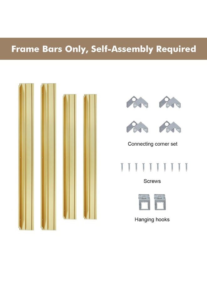 FOLKOR Canvas Floater Frame for 24x30 Oil Paintings, DIY Metal Canvas Frame with 1.5" Deep, Floating Frame for Canvas Prints Wall Art/Portrait/Landscape Living Room Bedroom Kitchen Decor (Gold) - Image 2