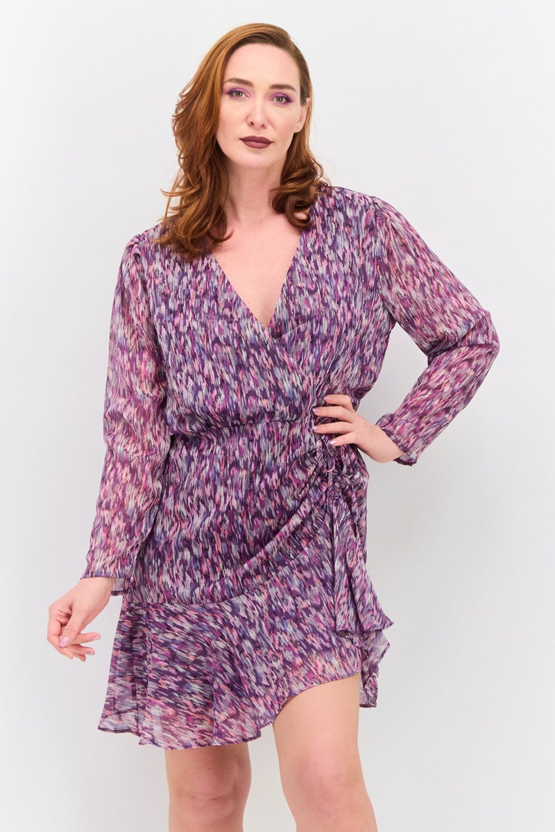 DEX Women Abstract Print Mini Dress, Multicolor - Image 1