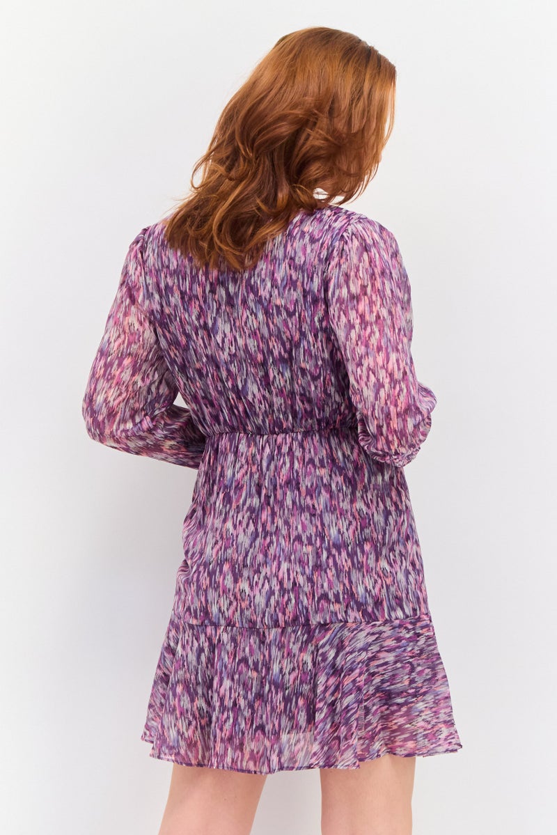 DEX Women Abstract Print Mini Dress, Multicolor - Image 3