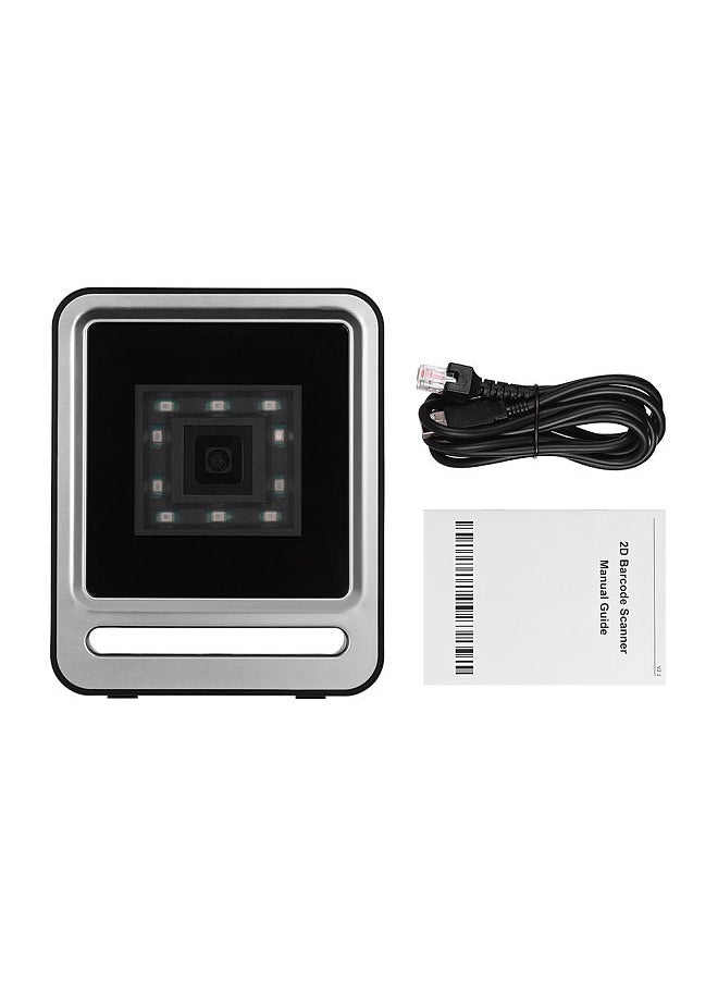 Generic Hands-free USB Wired 1D 2D QR Barcoder Scanner Desktop Omnidirectional Bar Code Reader Platform with Top Trigger Button Support Continue Scan/Auto Sense Mode for Supermarket Retail Store Mobile Payment Computer Screen  - Image 4