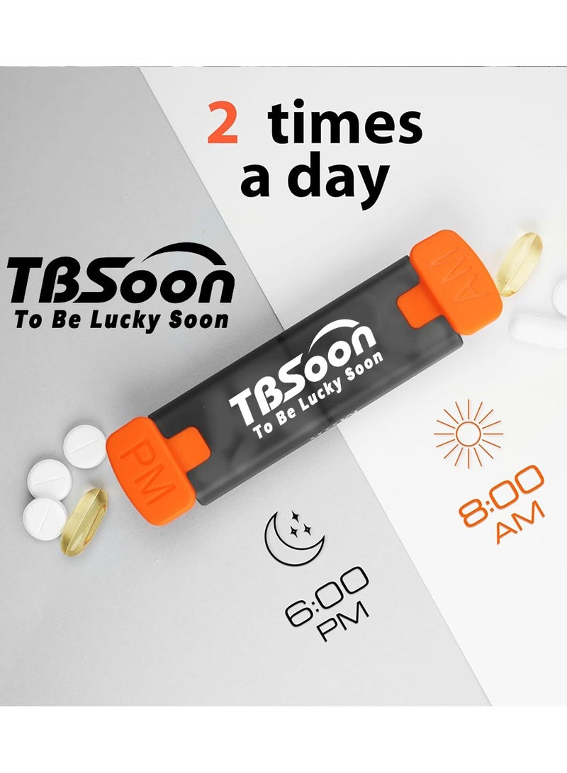 TBSoon 7 Day Medicine Pill Organizer, 14 Large Compartments (Each Day Can Take Apart Use Alone),Moisture-Proof,Dust-Proof, Travel Weekly/Daily Pill Box/Organizer/Case/Container/Dispenser, AM/PM 2 Times a Day, TBSoon - Image 5