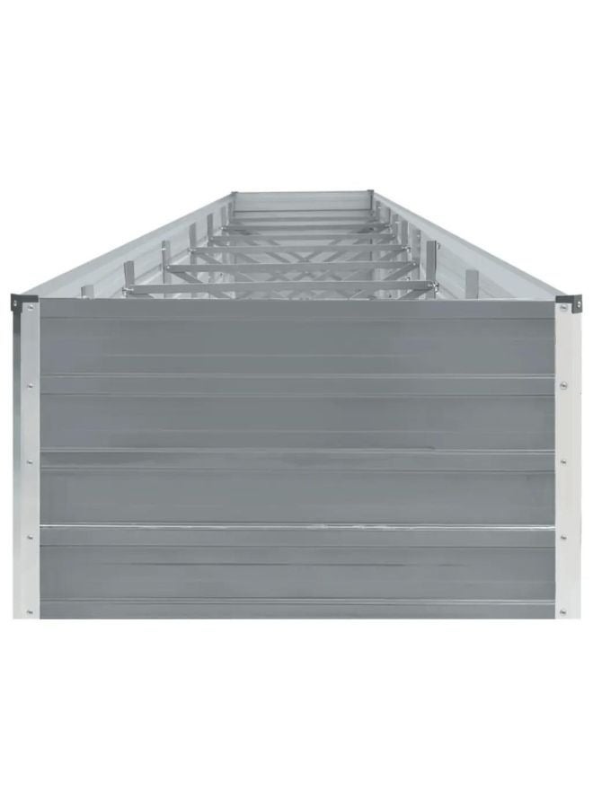 vidaxl vidaXL Garden Raised Bed Galvanised Steel 600x80x45 cm Grey  - Image 2