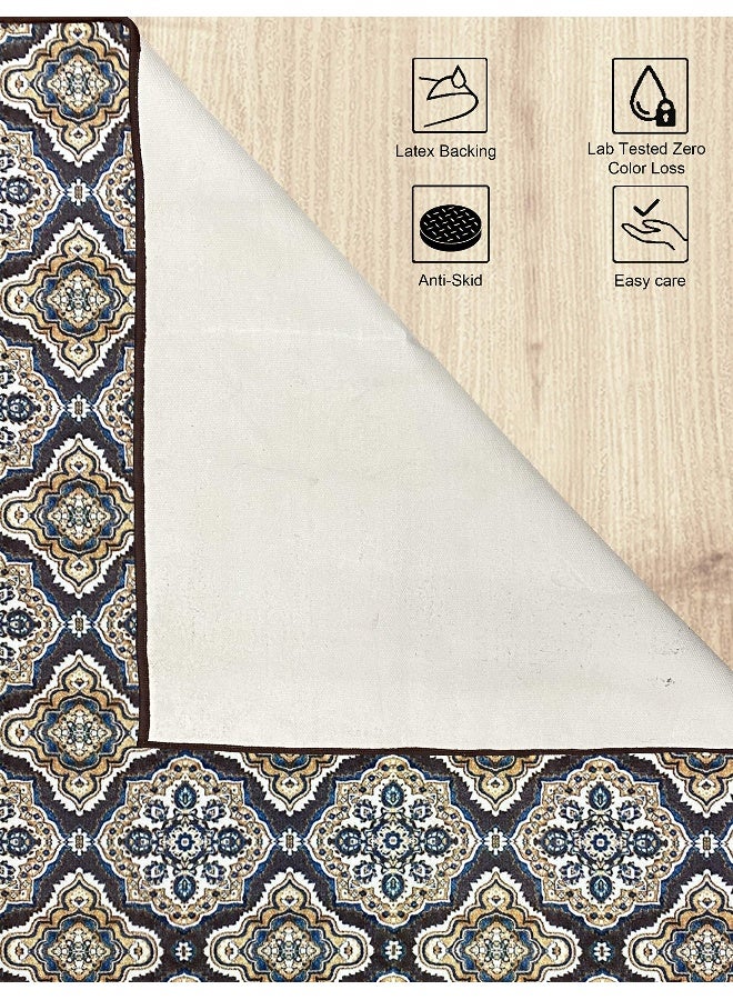 Status سجادة مكتب بتصميم زهور عتيق مطبوعة بتقنية 3D، لغرفة النوم، قاعة، في المنزل، سجادة أرضية مضادة للانزلاق (4 × 6 قدم) - Image 3