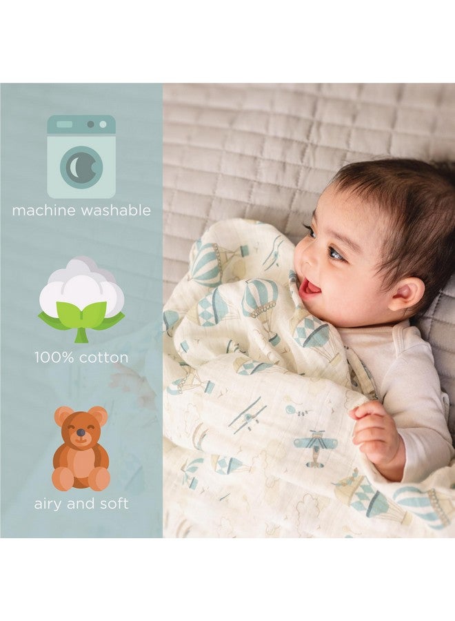 Stephen Joseph, Muslin Swaddle Blanket for Baby Girls and Boys, Newborn Receiving Blanket for Swaddling, 100% Cotton Baby Swaddle Wrap, Receiving Swaddle Wrap, 47 x 47 inches, Pink Dino - Image 3