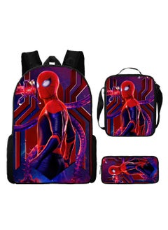 Spider-Man Spiderman Three-Piece Cartoon Backpack For Primary School Students 29*42*16cm 