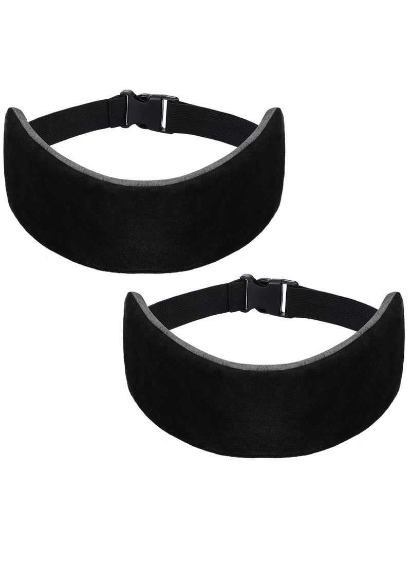 Zikra Travel Pillow for Sleeping Airplane, 2 Sets Headrest Travel Pillow Neck Pillow for Airplane Travel Functional Airplane Head Straps Neck Brace for Sleeping on Airplane Car, Black - Image 1