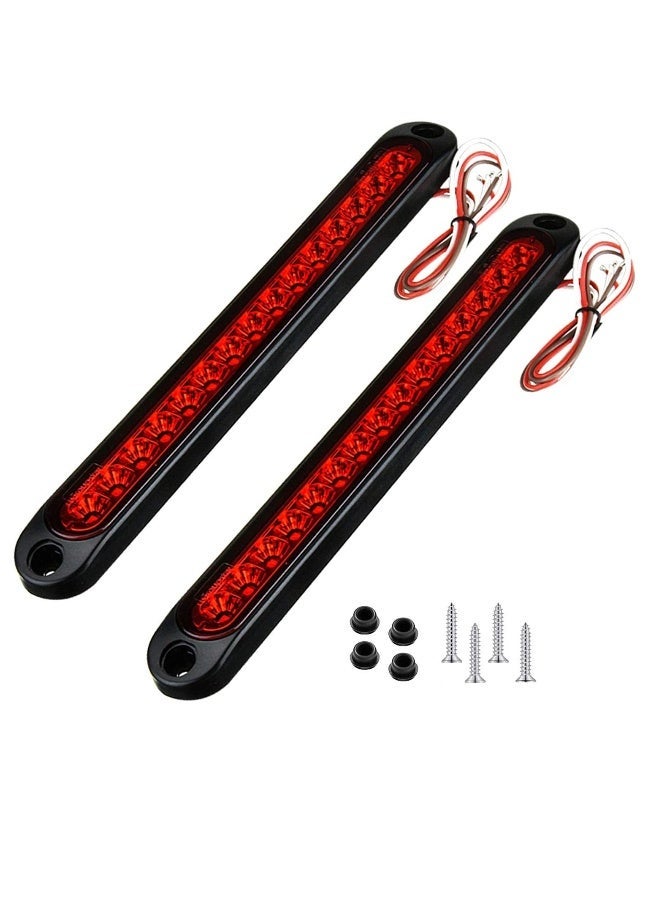 MUNTAQI 15 LED Trailer Brake Tail Light, LED Bar Stop Turn Tail Lights Waterproof Assembly Brake Strip Red Light for Marine Boats Golf Cart Offroad Truck RV UTV ATV - Image 1