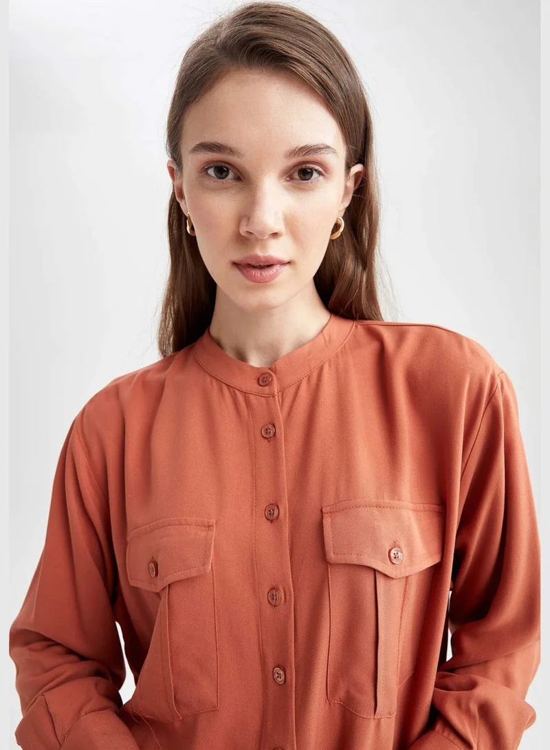 DeFacto Relax Fit Long Sleeve Viscose Shirt Tunic