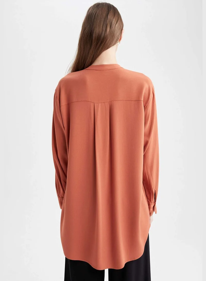 DeFacto Relax Fit Long Sleeve Viscose Shirt Tunic