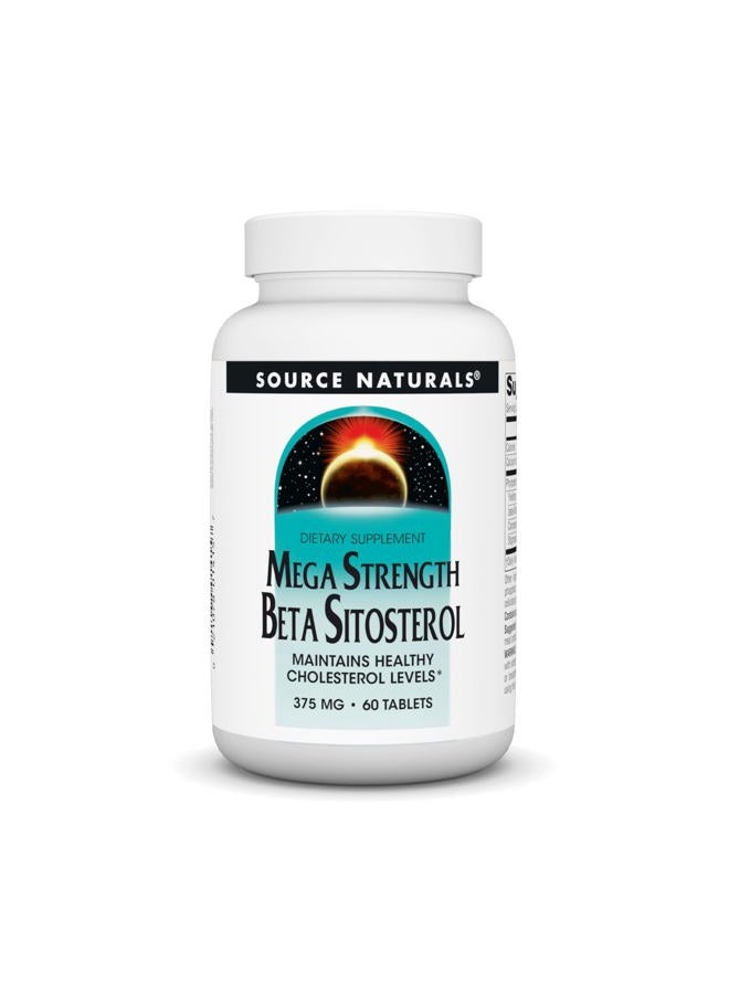 Source Naturals Mega Strength Beta Sitosterol 375mg - 60 Tablets - Image 1