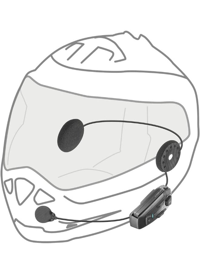 INTERPHONE - Interphone Ucom8R – Double – Motorcycle Intercom Mesh 2.0 Helmet - Image 1