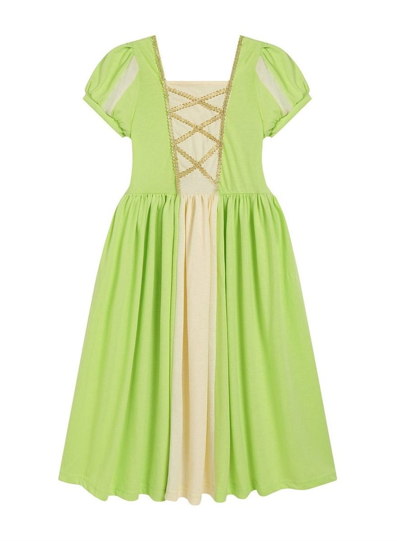 Loquat Princess Wind Dress Belle Cinderella Girl Bai Xugong Green  - Image 1