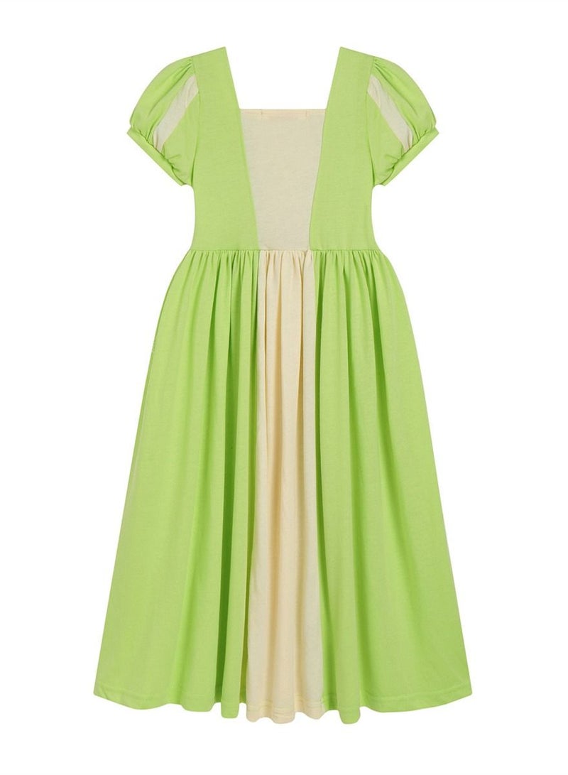 Loquat Princess Wind Dress Belle Cinderella Girl Bai Xugong Green  - Image 2