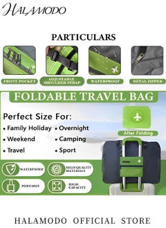 HALAMODO Travel Duffel Bag Foldable Sports Gym Tote Water Resistant Carry on Luggage Bag Weekender Overnight Bag Large Capacity Carry On Duffel Bag  - Image 3