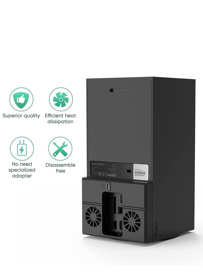 SYOSI Cooling Fan Compatible with Xbox Series X Console, Dual Cooling Fan Back Fan Compatible with Xbox Series X, with 2 Cooling Fan and 1 USB Port - Image 5