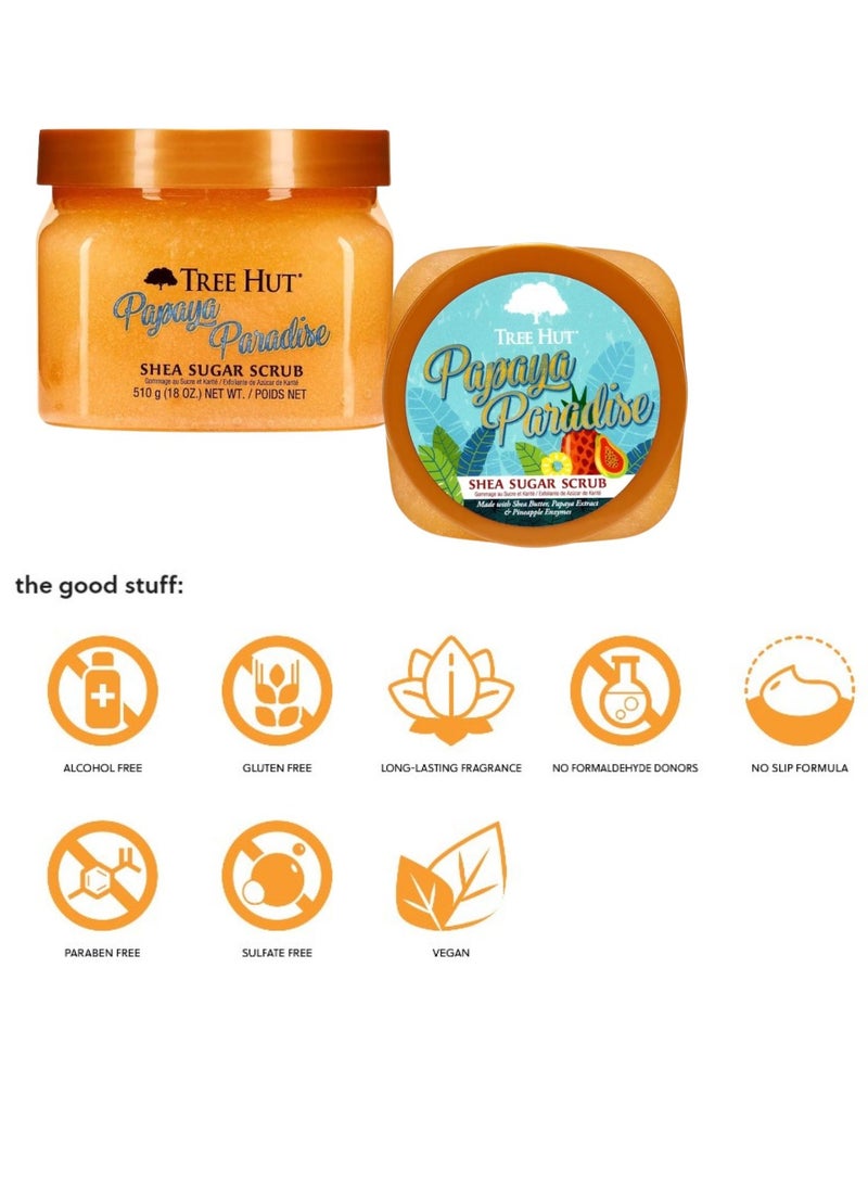 Tree Hut Papaya Paradise Shea Sugar Scrub 510g/18oz - Image 5
