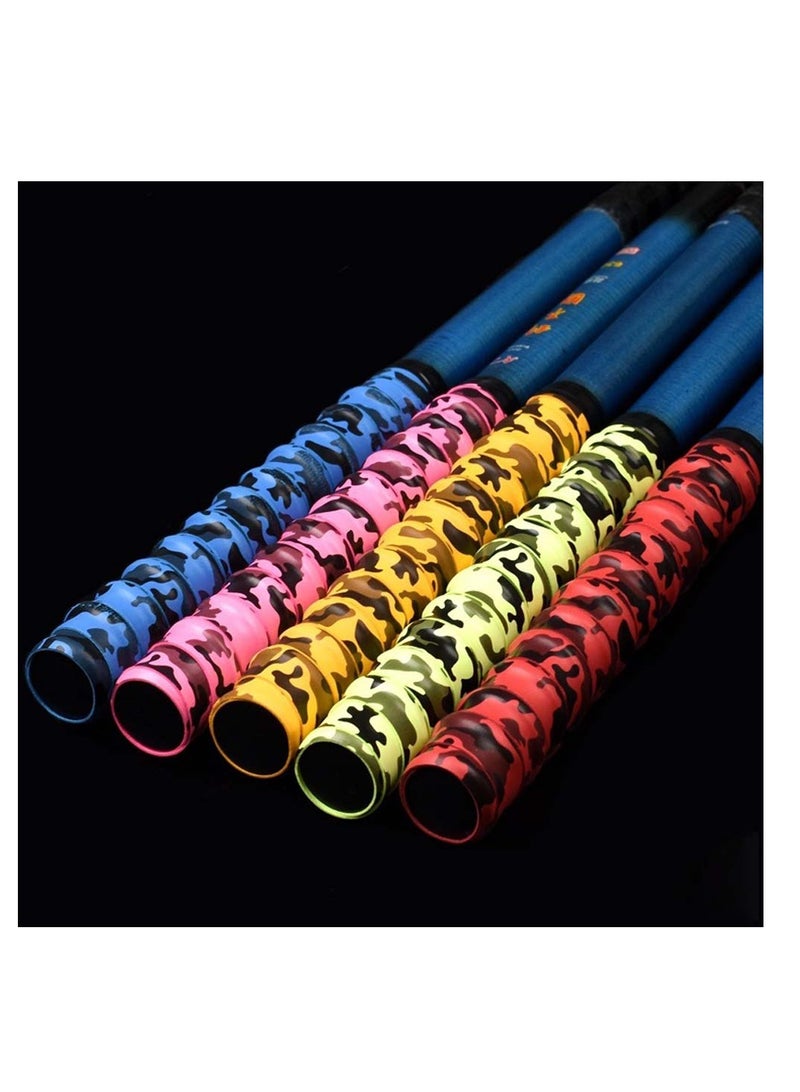 KASTWAVE Tennis Racket Grip Tape 9 Pcs Keel Design Camouflage Non-Slip Tape for Tennis Racket Badminton Racket Baseball Bat Bicycle Grip Fishing Grip - Image 2