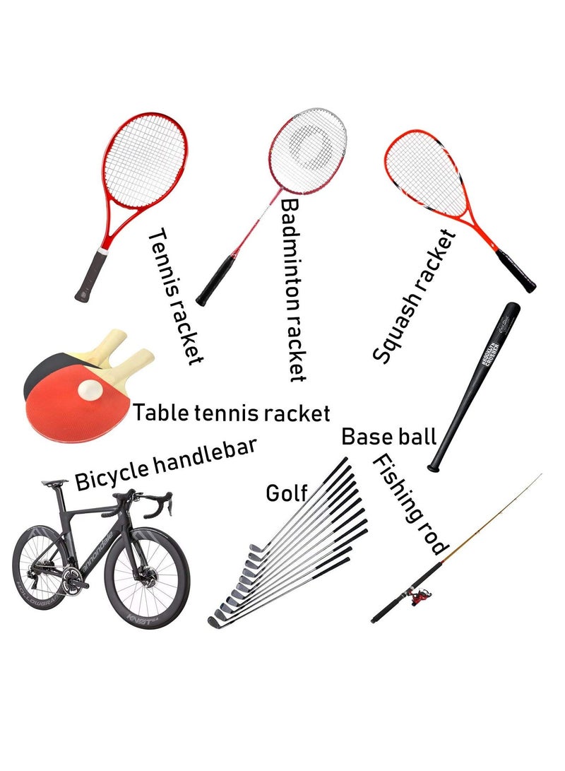 KASTWAVE Tennis Racket Grip Tape 9 Pcs Keel Design Camouflage Non-Slip Tape for Tennis Racket Badminton Racket Baseball Bat Bicycle Grip Fishing Grip - Image 5