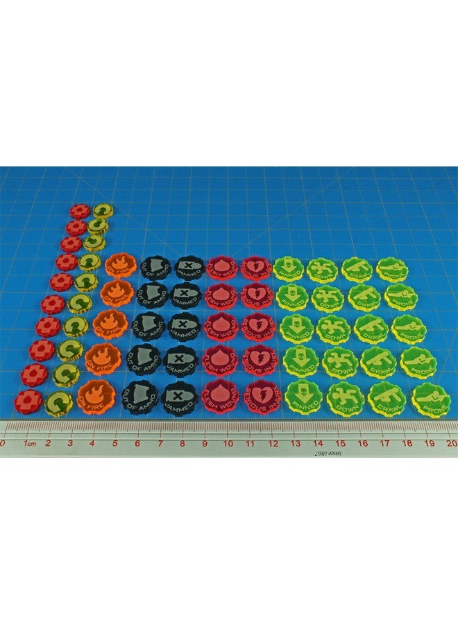 LITKO Hive City Combat Token Set | Compatible with Warhammer 40,000 Necromunda: Underhive | Acrylic Tokens (65) - Image 3