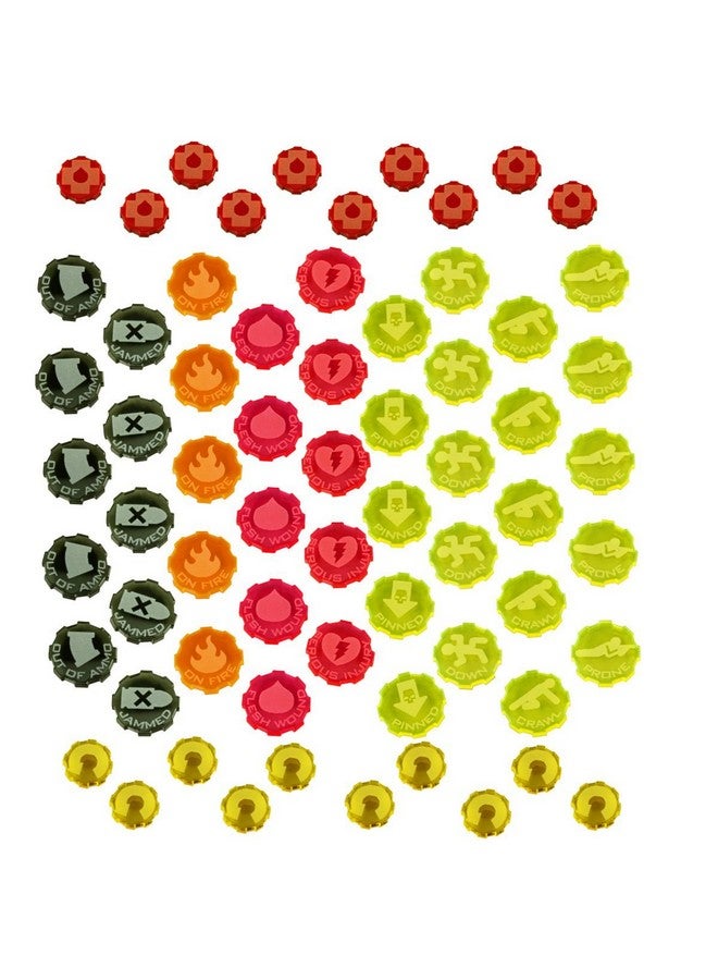 LITKO Hive City Combat Token Set | Compatible with Warhammer 40,000 Necromunda: Underhive | Acrylic Tokens (65) - Image 1