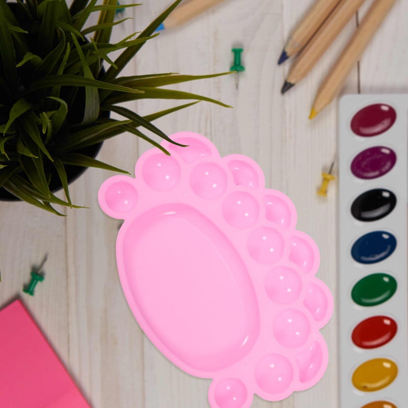 Pink Plastic Watercolor Palette Paint Tray for DIY Craft Painting Art Supplies - Image 5