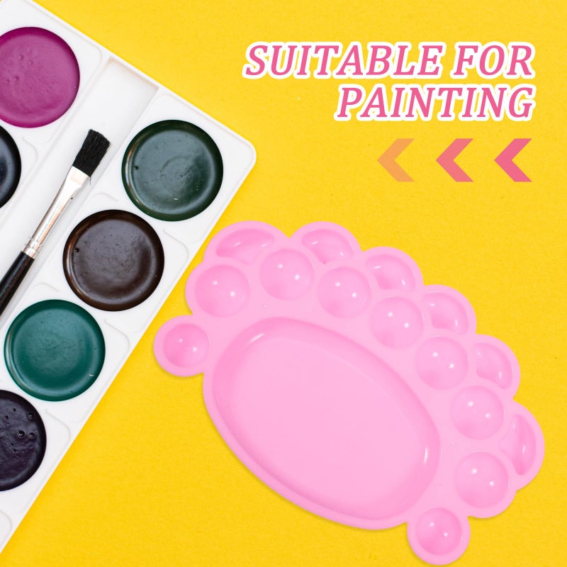 Pink Plastic Watercolor Palette Paint Tray for DIY Craft Painting Art Supplies - Image 4