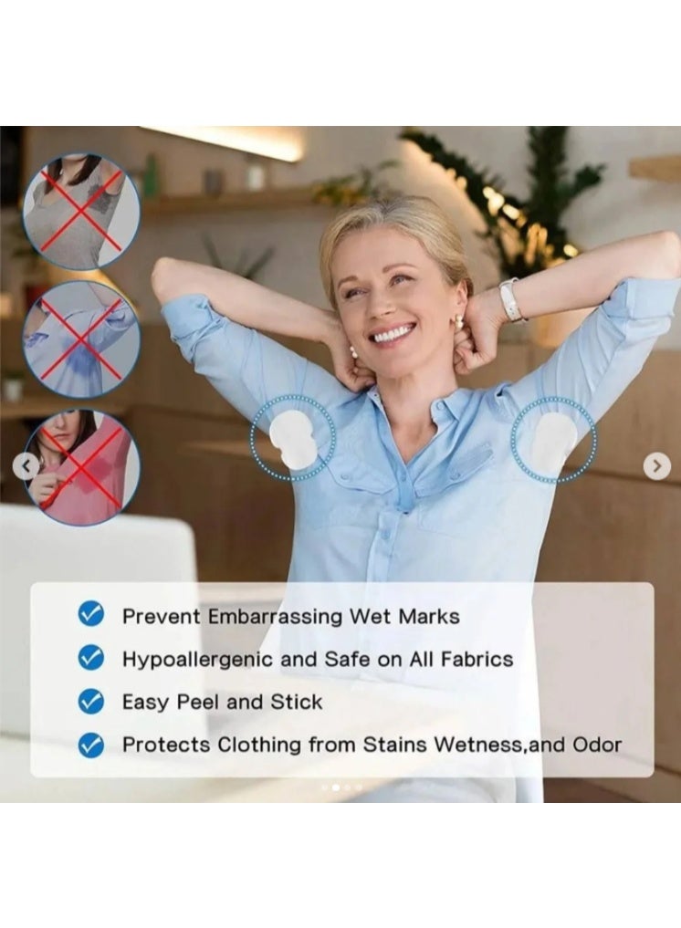 Disposable Underarm Sweat Pads for Men & Women, Self Adhesive Underarm Shields, Sweat Absorbing Armpit Pads, Invisible Clothing Sweat Protectors, Disposable Underarm Perspiration Guards for Shirts, Dresses, Suits and Daily Wear – 10 Pieces - Image 4