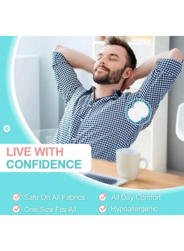 Disposable Underarm Sweat Pads for Men & Women, Self Adhesive Underarm Shields, Sweat Absorbing Armpit Pads, Invisible Clothing Sweat Protectors, Disposable Underarm Perspiration Guards for Shirts, Dresses, Suits and Daily Wear – 10 Pieces - Image 2