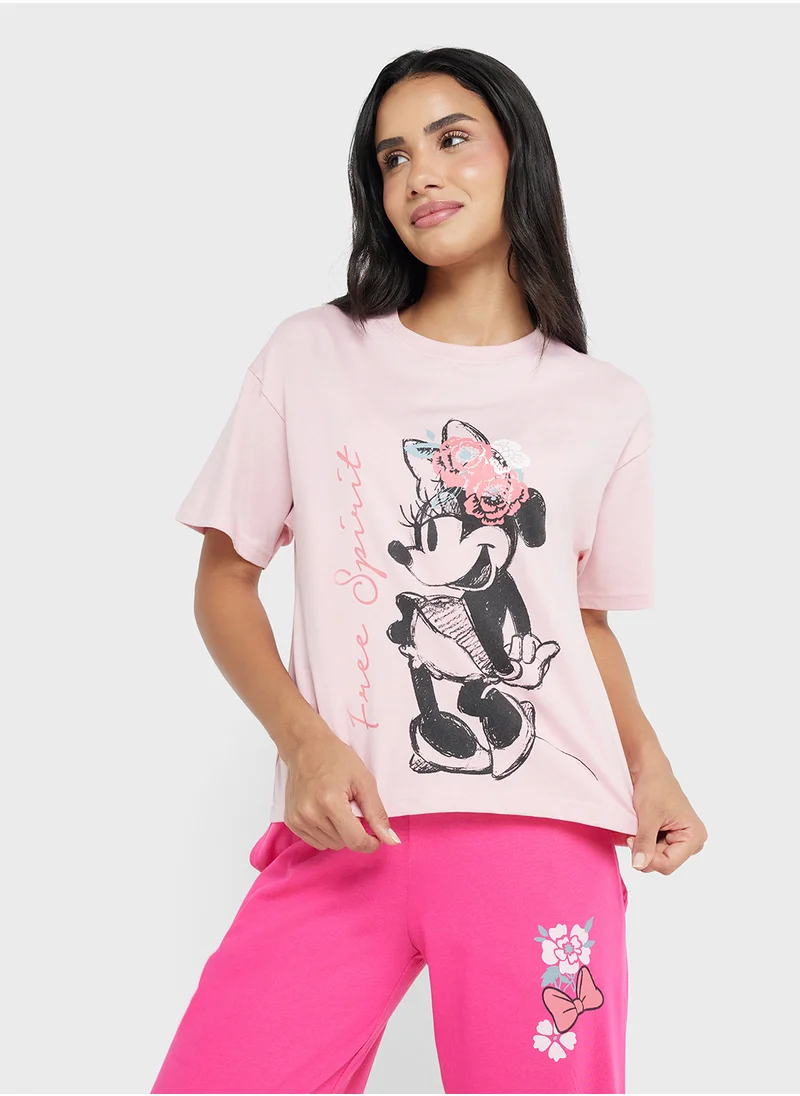 ديزني Minnie T-Shirt & Pyjama Set
