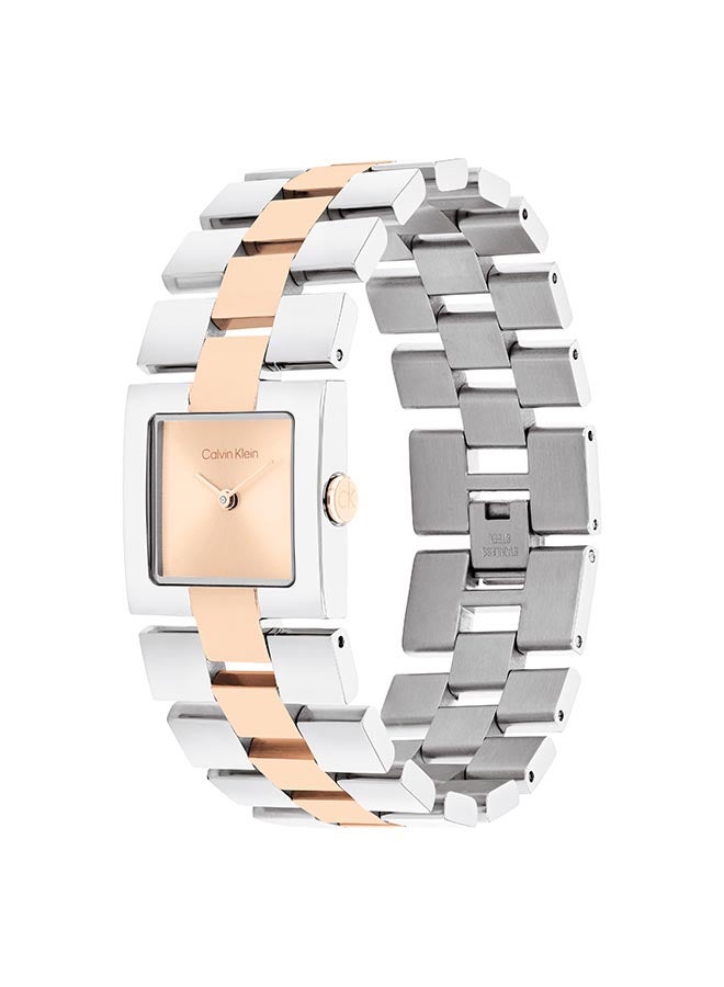 CALVIN KLEIN ساعة كالفن كلاين النسائية ذات الحالة الوردية المربعة - 25100092 - Image 1