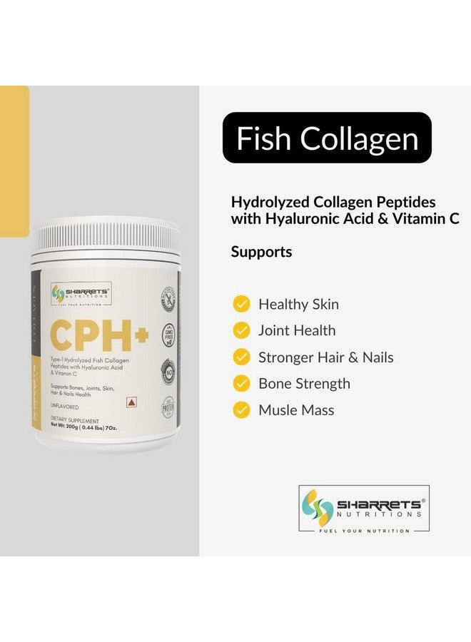 Sharrets CPH+ Unflavored 200g, Fish Collagen Powder with Hyaluronic Acid & Vitamin C - Skin, Hair & Nails and Bone Health Supplement. - Image 4
