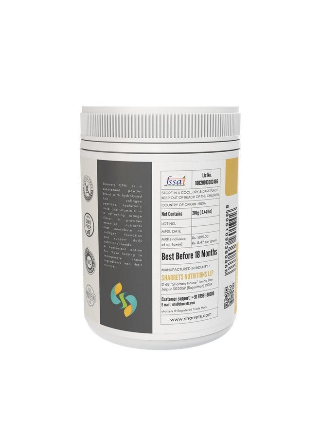 Sharrets CPH+ Unflavored 200g, Fish Collagen Powder with Hyaluronic Acid & Vitamin C - Skin, Hair & Nails and Bone Health Supplement. - Image 3