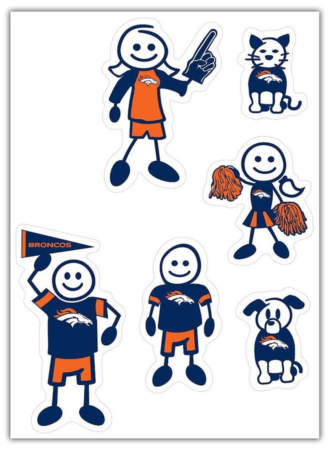 Siskiyou NFL Siskiyou Sports Fan Shop Denver Broncos Family Decal Set Small One Size Team Color - Image 1