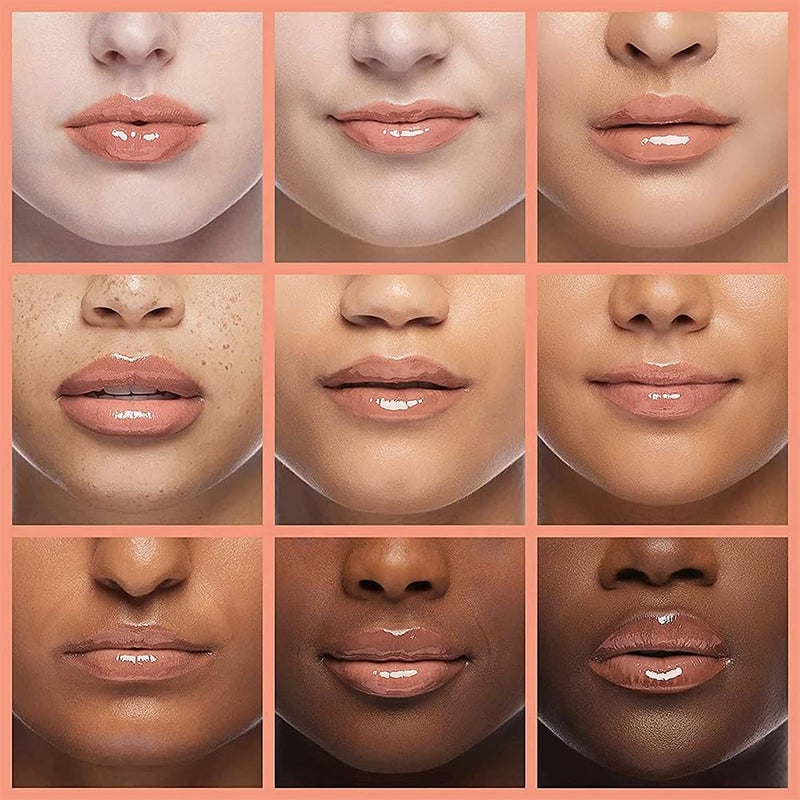 GECOMO Hydrating Lip Glow Oil, Lip Oil Gloss Transparent Toot Tinted Nourishing Long Lasting Repairing Lightening Lip Lines (CLEAR) 0.2 OZ - Image 3
