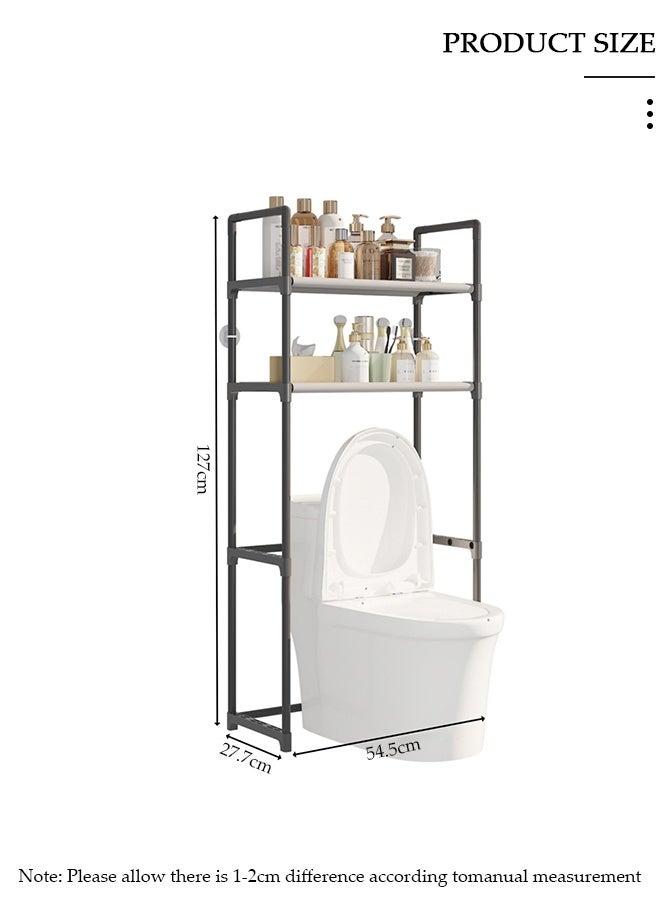 DUNISO 3 Tier Storage Shelves, Stable Bathroom Shelf Organizer, Storage Rack with Armrests, Removable Free Standing Rack, Multipurpose Rack for Over The Toilet Bathroom, Shelving Unit for Laundry Room,Living Room,Garage,Pantry,Study Room - Image 2