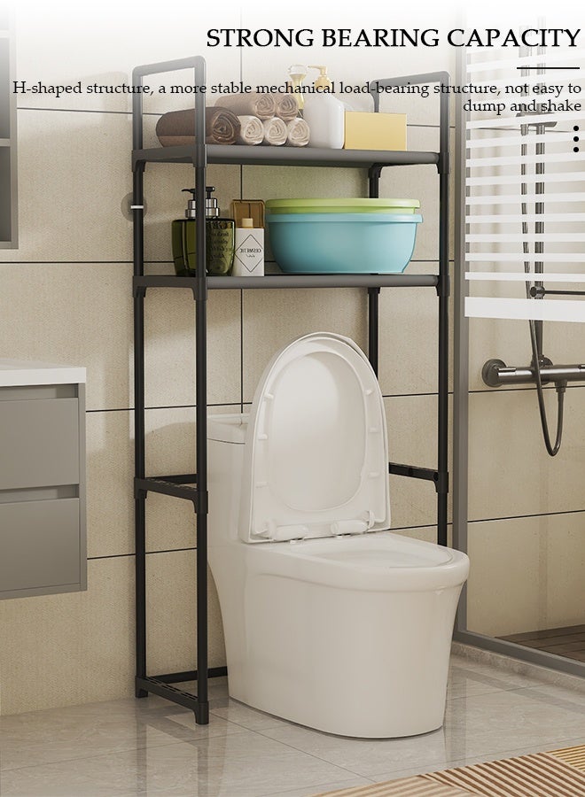 DUNISO 3 Tier Storage Shelves, Stable Bathroom Shelf Organizer, Storage Rack with Armrests, Removable Free Standing Rack, Multipurpose Rack for Over The Toilet Bathroom, Shelving Unit for Laundry Room,Living Room,Garage,Pantry,Study Room - Image 5