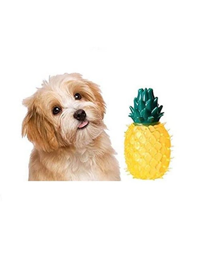 Fruits Dog Chew Toy Rubber Anti Bite Squeaky Pineapple Dog Teething Toy Puppy - Image 3