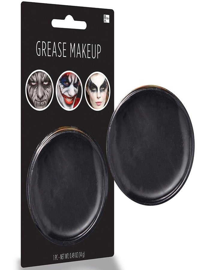 Amscan Black Grease Makeup - 0.49 oz. (Pack of 1) - Pigmented & Long-Lasting Formula Perfect for Halloween & Theatrical Performances - Image 1
