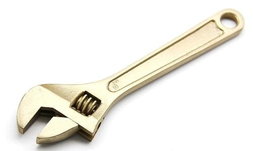 T-MAX TMAX NonSparking 6 inch 150mm Adjustable Wrench AluminumBronze Non Spark Jaw Capacity 1116 18mm Spark Free Safety NonMagnetic CorrosionResistant - Image 1