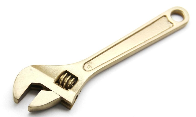 T-MAX TMAX NonSparking 6 inch 150mm Adjustable Wrench AluminumBronze Non Spark Jaw Capacity 1116 18mm Spark Free Safety NonMagnetic CorrosionResistant - Image 2