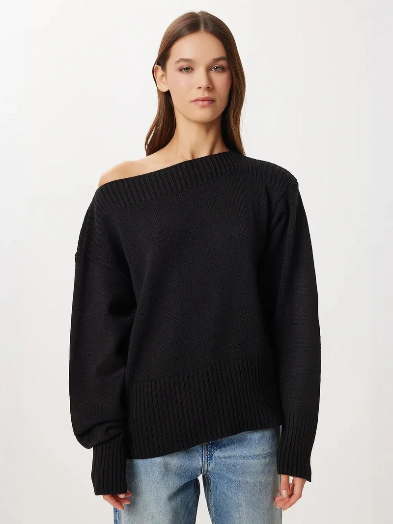 إسطنبول الساحرة ISTANBUL Boat Neck Ribbed Sweater
