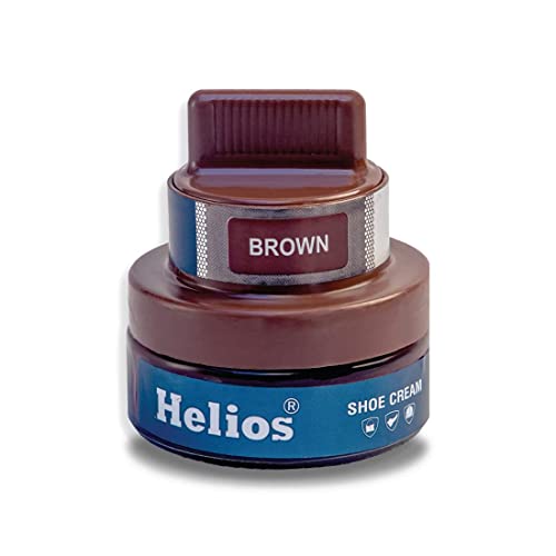 Helios Shoe Cream 48 gm With Applicator (Brown) - Image 2