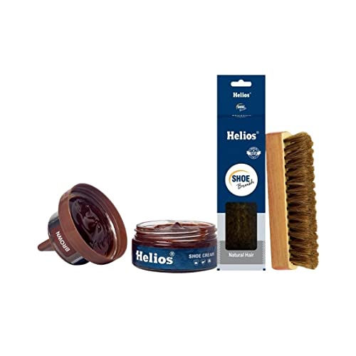 Helios Shoe Cream 48 gm With Applicator (Brown) - Image 1