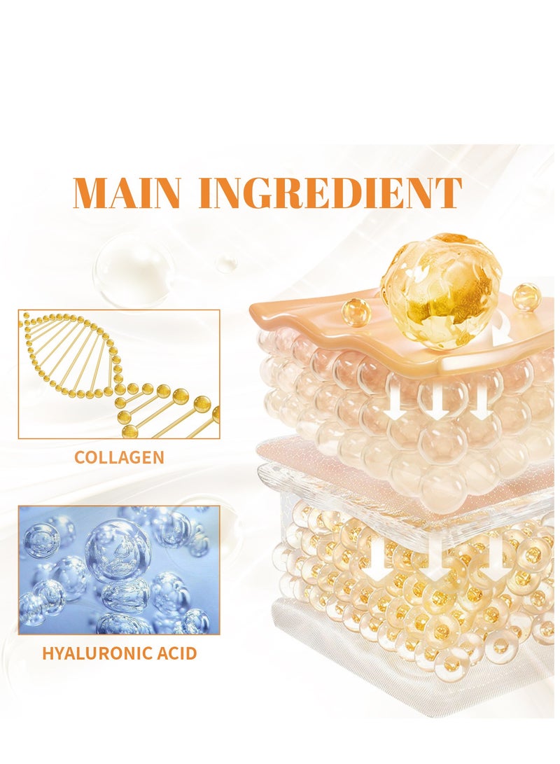 إيلهو قناع الكولاجين للوجه ، قناع العين بحمض الهيالورونيك 5 أزواج ، قناع فيلم الكولاجين ، فيلم قابل للذوبان في الكولاجين ، قناع طبيعي للوجه والعين ، رفع مضاد للتجاعيد ينعم الخطوط الدقيقة ، قناع الوجه المضاد للشيخوخة - Image 3