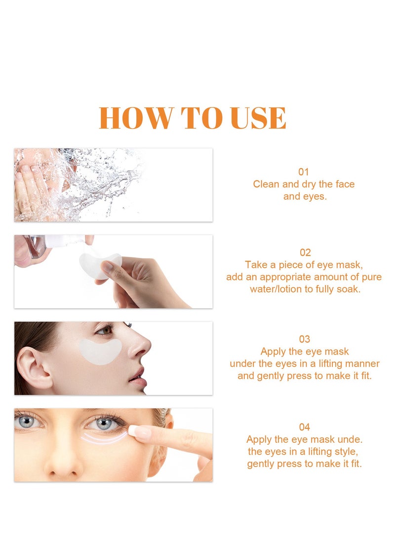 إيلهو قناع الكولاجين للوجه ، قناع العين بحمض الهيالورونيك 5 أزواج ، قناع فيلم الكولاجين ، فيلم قابل للذوبان في الكولاجين ، قناع طبيعي للوجه والعين ، رفع مضاد للتجاعيد ينعم الخطوط الدقيقة ، قناع الوجه المضاد للشيخوخة - Image 4