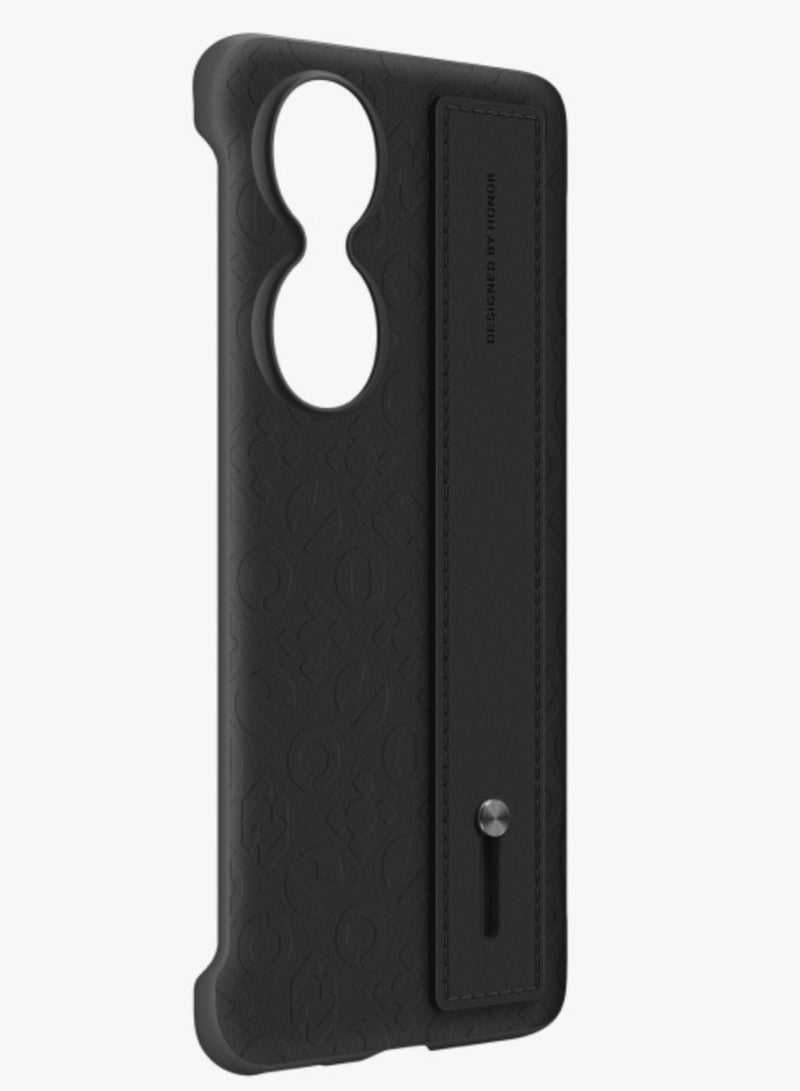 Honor 90 PU-HandStrap Protective Case Black - Image 2