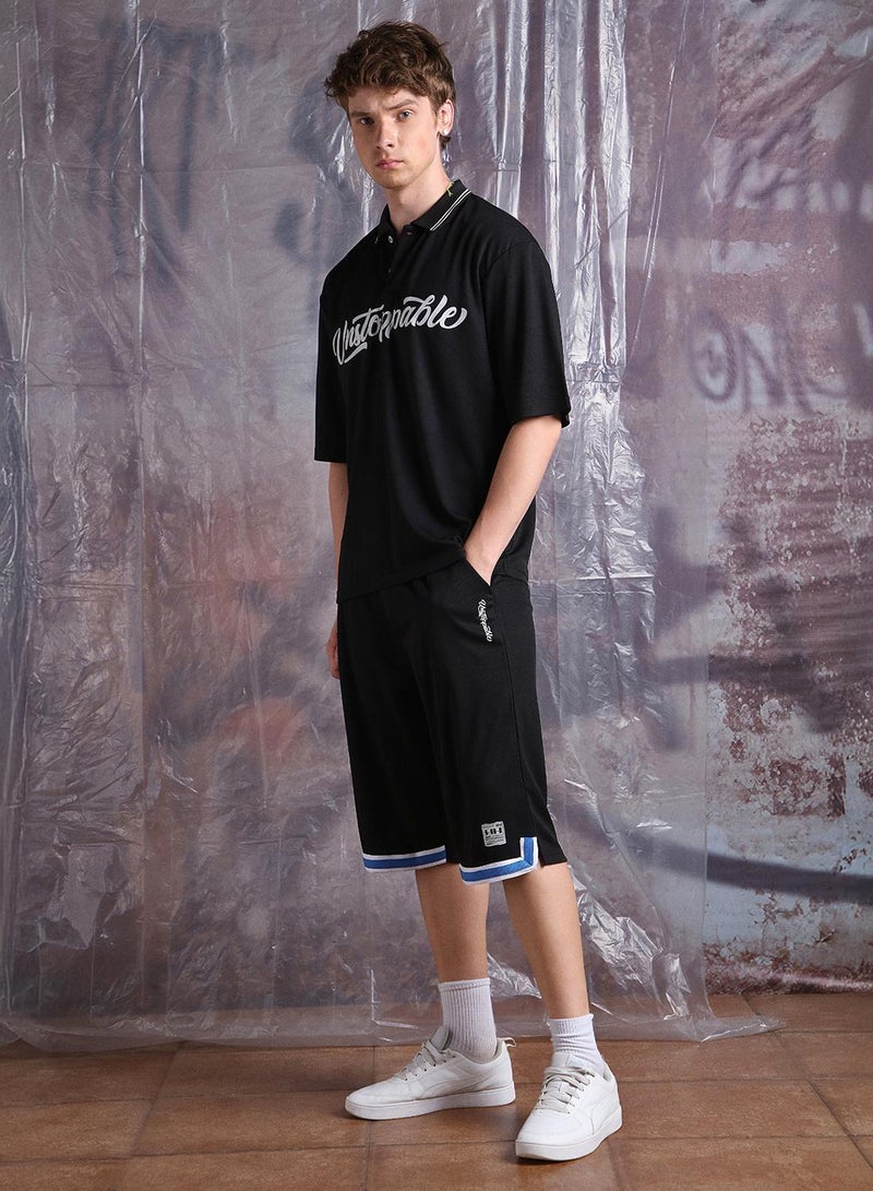 هوبرهولمي طقم شورت وتيشيرت رجالي بطبعة واسع بقماش شبكي - Image 3