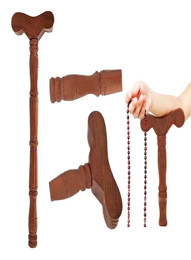 BITONA® Wooden Danda, teki T Shaped Yoga Danda, Mala jaap Hand Stand, Meditation Stick, Wooden Staff, Traditional, Indian Stick Used by Rishi Yogi(1 Stick only) - Image 1