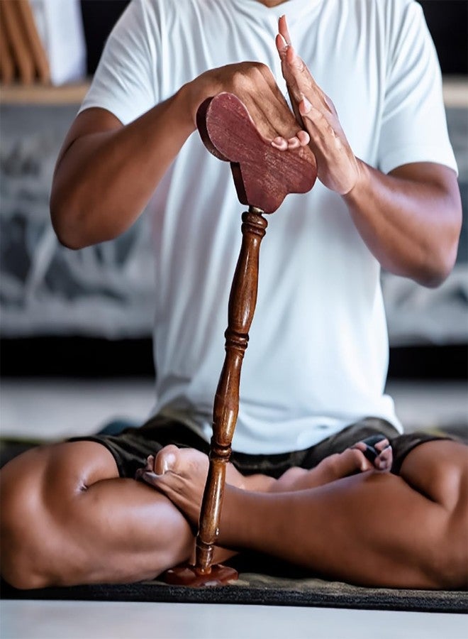 BITONA® Wooden Danda, teki T Shaped Yoga Danda, Mala jaap Hand Stand, Meditation Stick, Wooden Staff, Traditional, Indian Stick Used by Rishi Yogi(1 Stick only) - Image 3